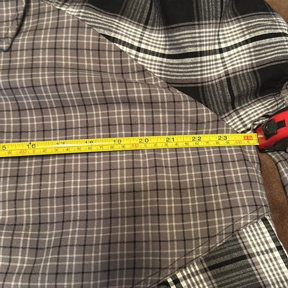 Cato Black and Gray Plaid Casual Button Down Shirts - Picture 7 of 11